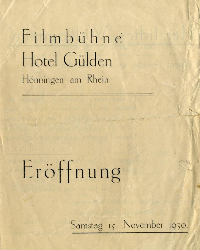 1930 eröffnet Matthias Both ein Kino